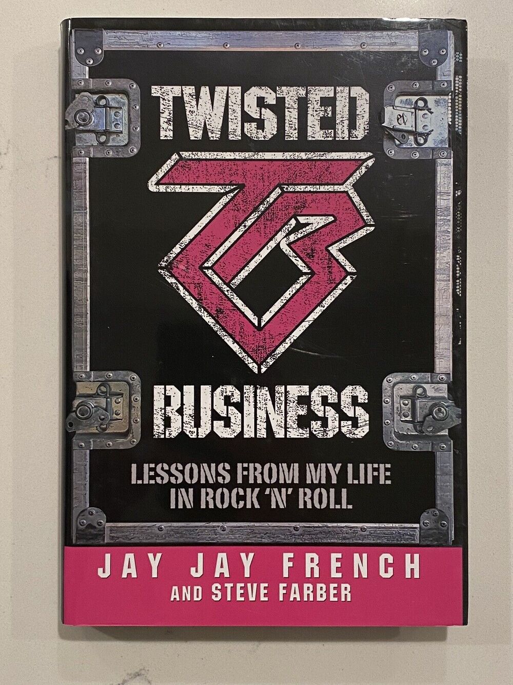 Guitarist Jay Jay French signed Twisted Business hardcover book Twisted Sister